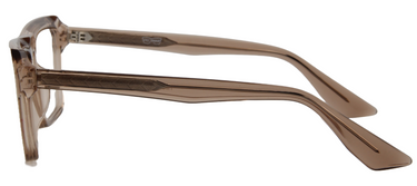 Safari Men Afro Motif Eyeglasses: Tolu - Transparent Brown - SpecSMART Eye Clinic (Side View)